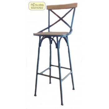 Banqueta Paris Madeira e Ferro